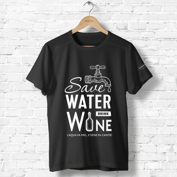 T-shirt "Save water, drink wine"