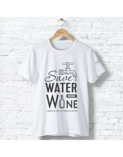 T-shirt "Save water, drink wine"