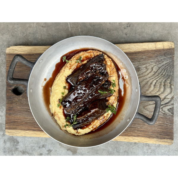 WILD BOAR RIBS WITH POLENTA