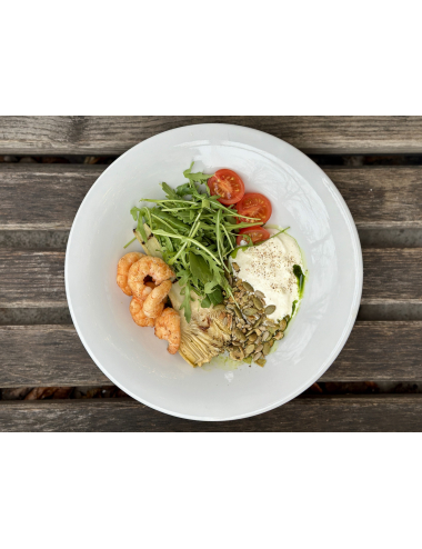 TORN CHEESE WITH SHRIMPS AND ARTICHOKE
