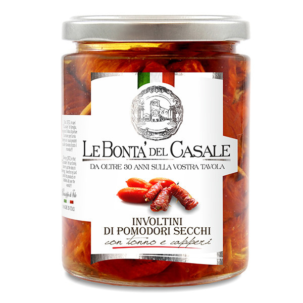 Вяленые томаты с тунцом и каперсами Involtini di Pomodori Secchi