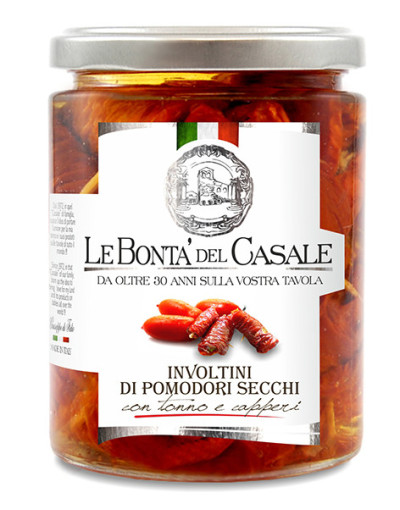 Вяленые томаты с тунцом и каперсами Involtini di Pomodori Secchi