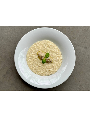 CACHO E PEPE RISOTTO WITH SEA BASS TARTARE