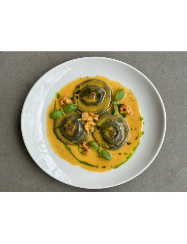 RAVIOLI WITH SHRIMP AND CRAB NECKS
