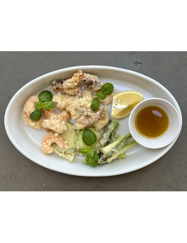 FRITTO MISTO CON FRUTTI DI MARE E ASPARAGI.   вино купити с доставкою в Українi | iнтернет магазин GIANNIVINO