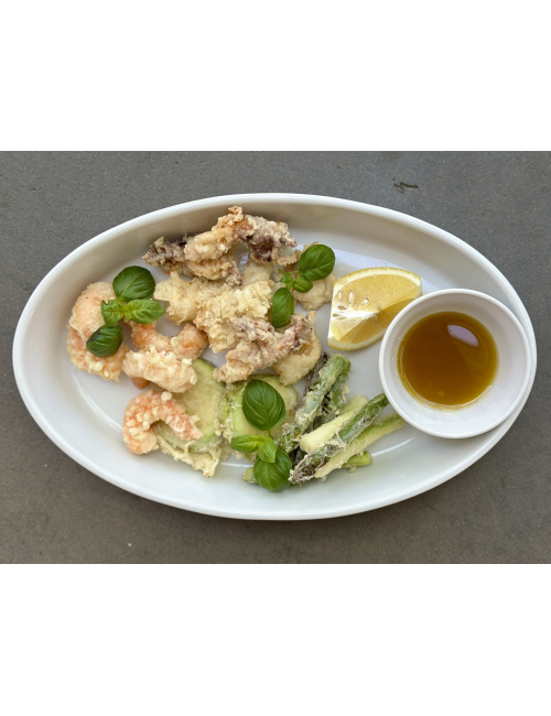 FRITTO MISTO CON FRUTTI DI MARE E ASPARAGI.   вино купити с доставкою в Українi | iнтернет магазин GIANNIVINO