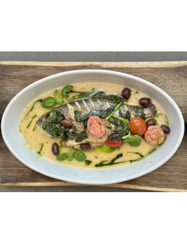 BAKED DORAD IN WINE SAUCE