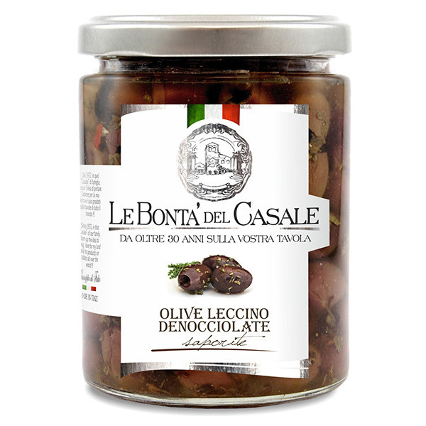 Черный оливки Leccino с косточкой
