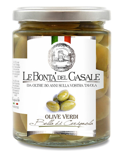 DISPAC Зеленые Оливки Bella di Cerignola",мл 314 Размер 10/12"