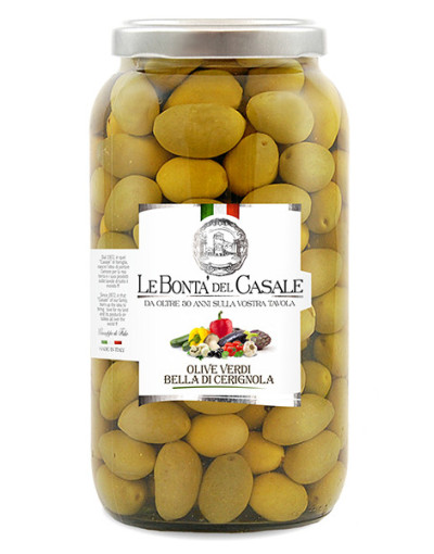 DISPAC Зеленые оливки Bella di Cerignola",ml 3100 -Cal./Size