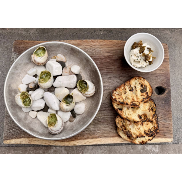 Buy BAKED SNAILS WITH GREENS AND CREAM CHEESE