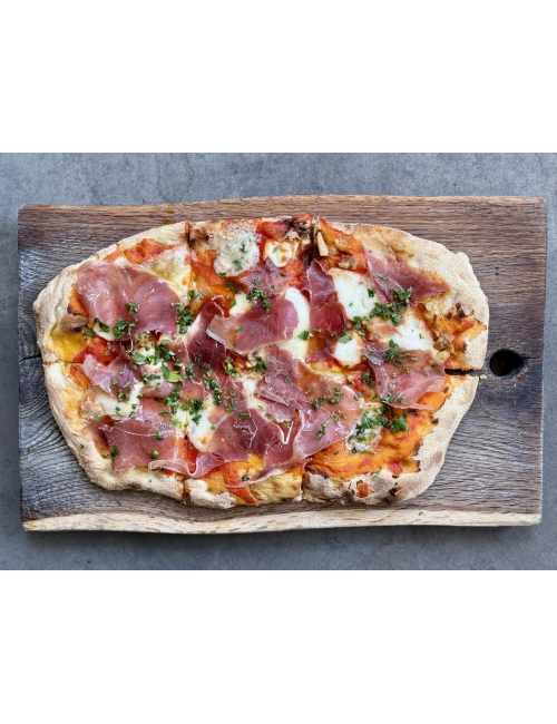 WHITE MUSHROOMS AND PROSCIUTTO CRUDO