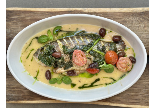 BAKED DORAD IN WINE SAUCE