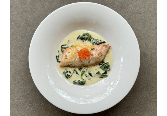 STURGEON FILLET WITH SPINACH