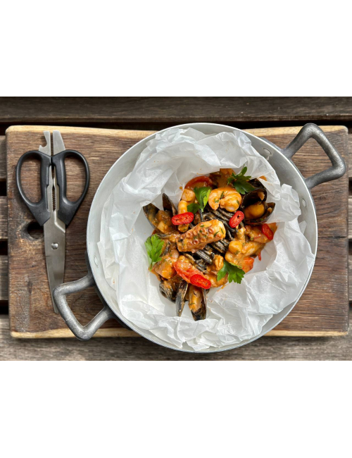 TAGLIATELLE AL CARTOCCIO WITH SEAFOOD