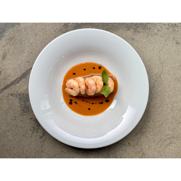 BAKED EGGPLANT WITH SHRIMP AND BISCUITS SAUCE