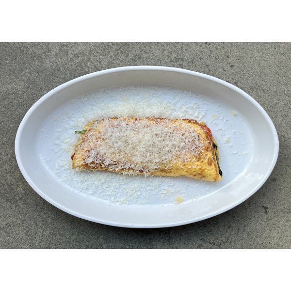OMELET WITH TUNA, ROASTED PEPPER AND SPINACH