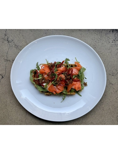 POTATO WAFFLE WITH SALTED CHALETS
