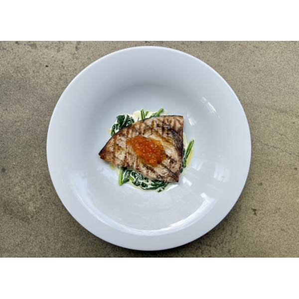 Buy SWORDFISH WITH SPINACH AND RED CAVIAR