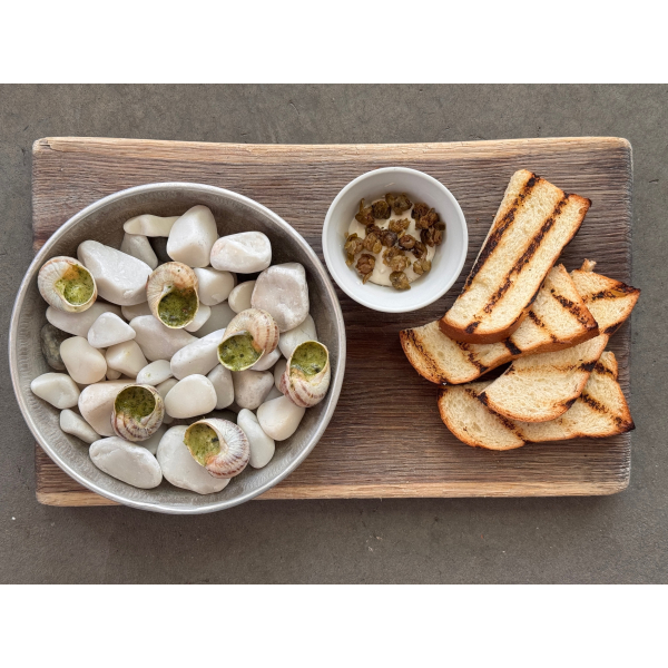 Buy BAKED SNAILS WITH GREENS AND CREAM CHEESE