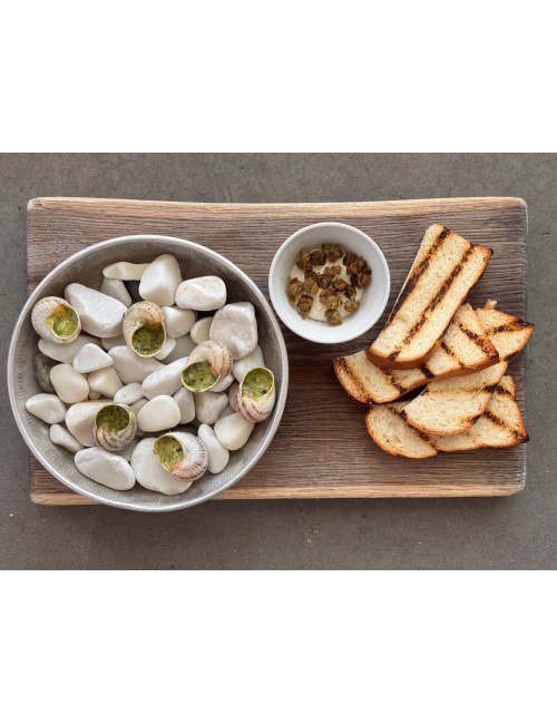 Buy BAKED SNAILS WITH GREENS AND CREAM CHEESE