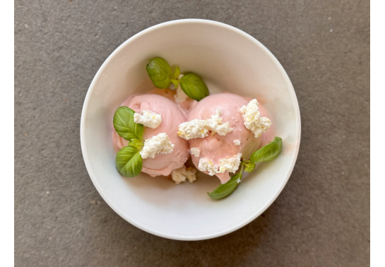 Sorbet with watermelon