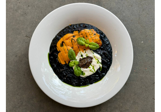 Buy BLACK RISOTTO WITH SHRIMPS TUSCAN STYLE