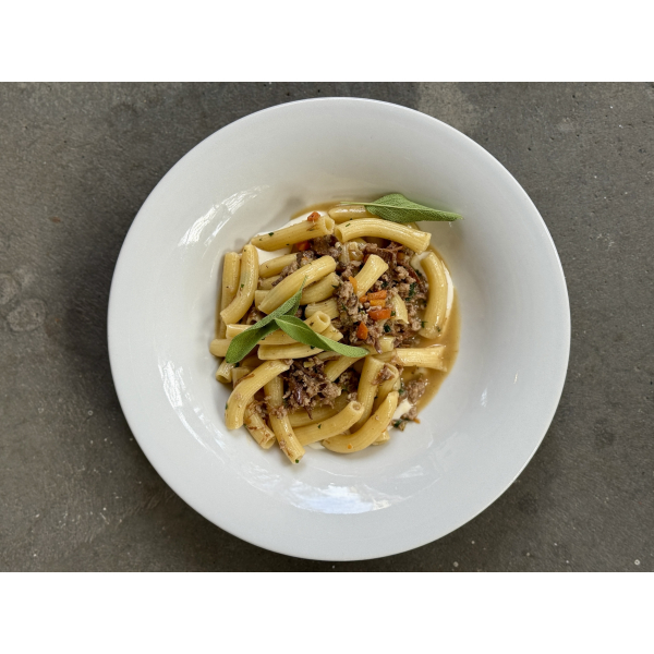 TORTIGLIONI WITH LAMB RAGU