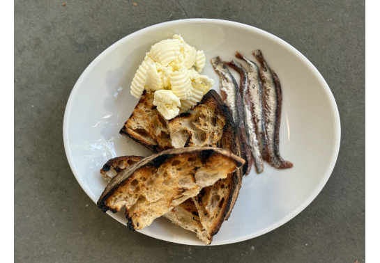 BUTTER, ANCHOVIES, BREAD